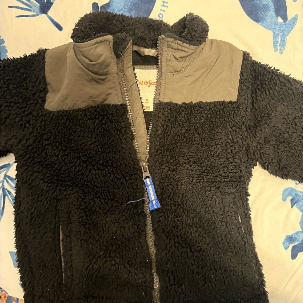 Cat & Jack Black and Gray Puffer Jacket